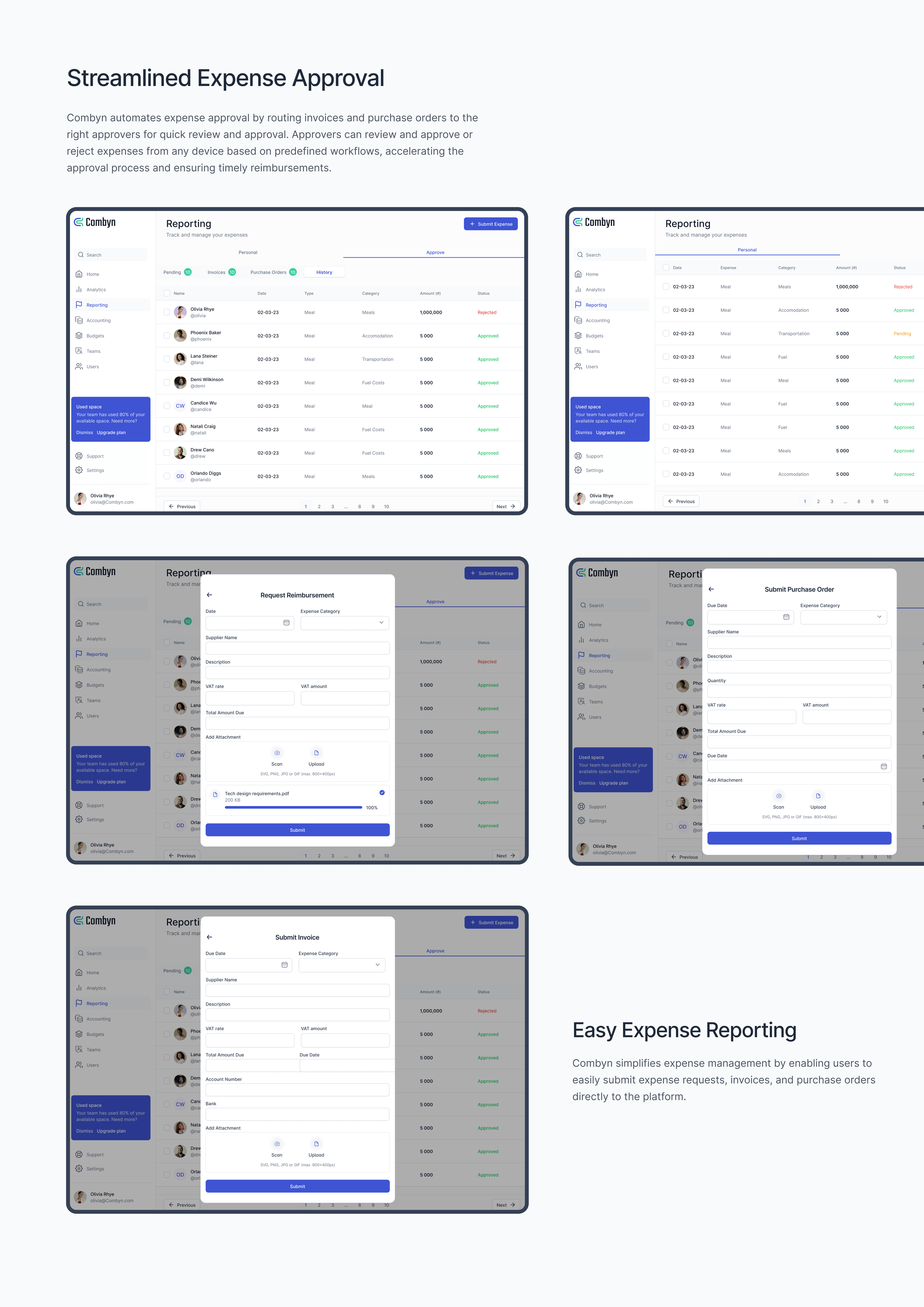 Combyn expense management