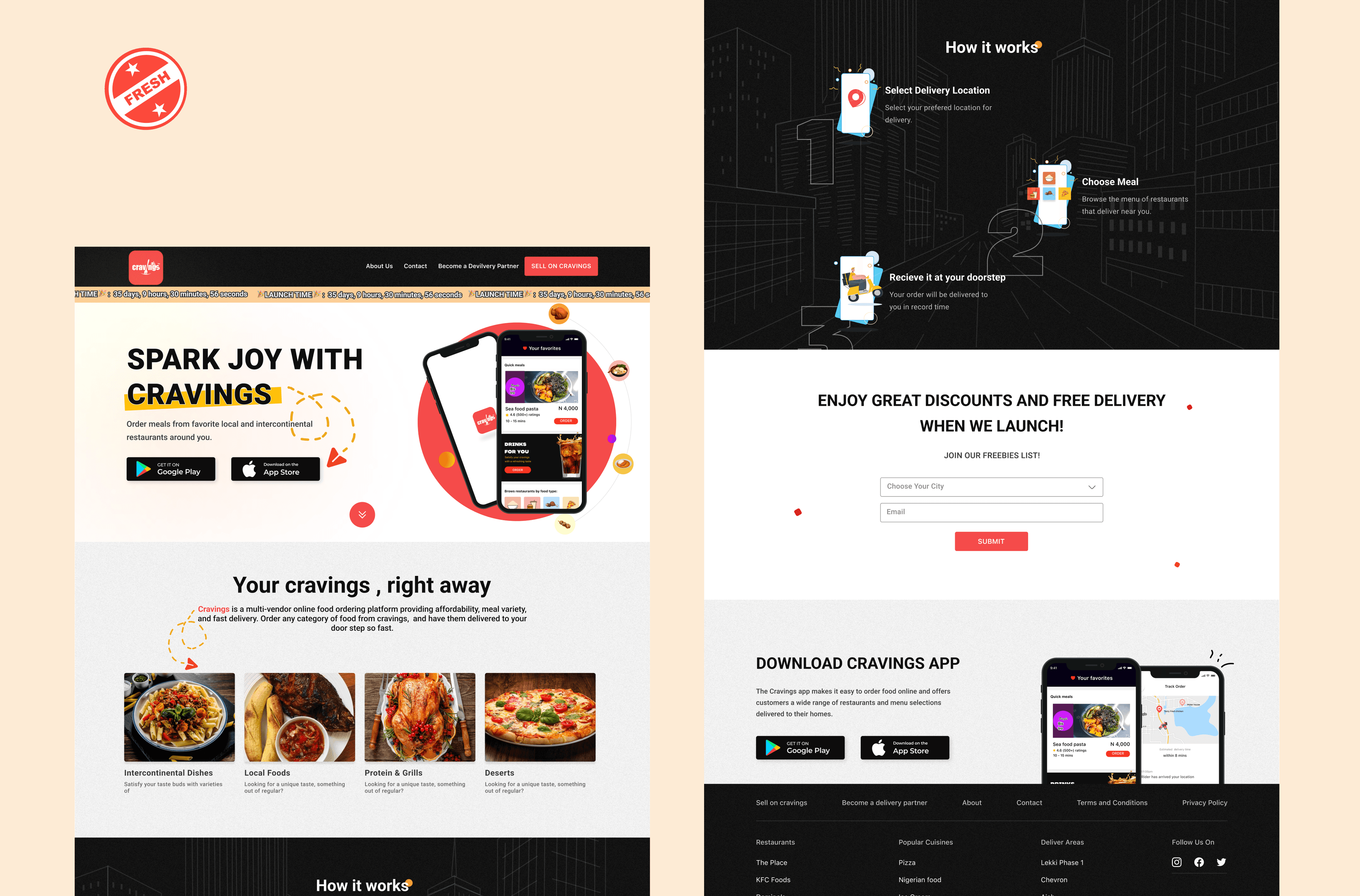 Cravings landing page