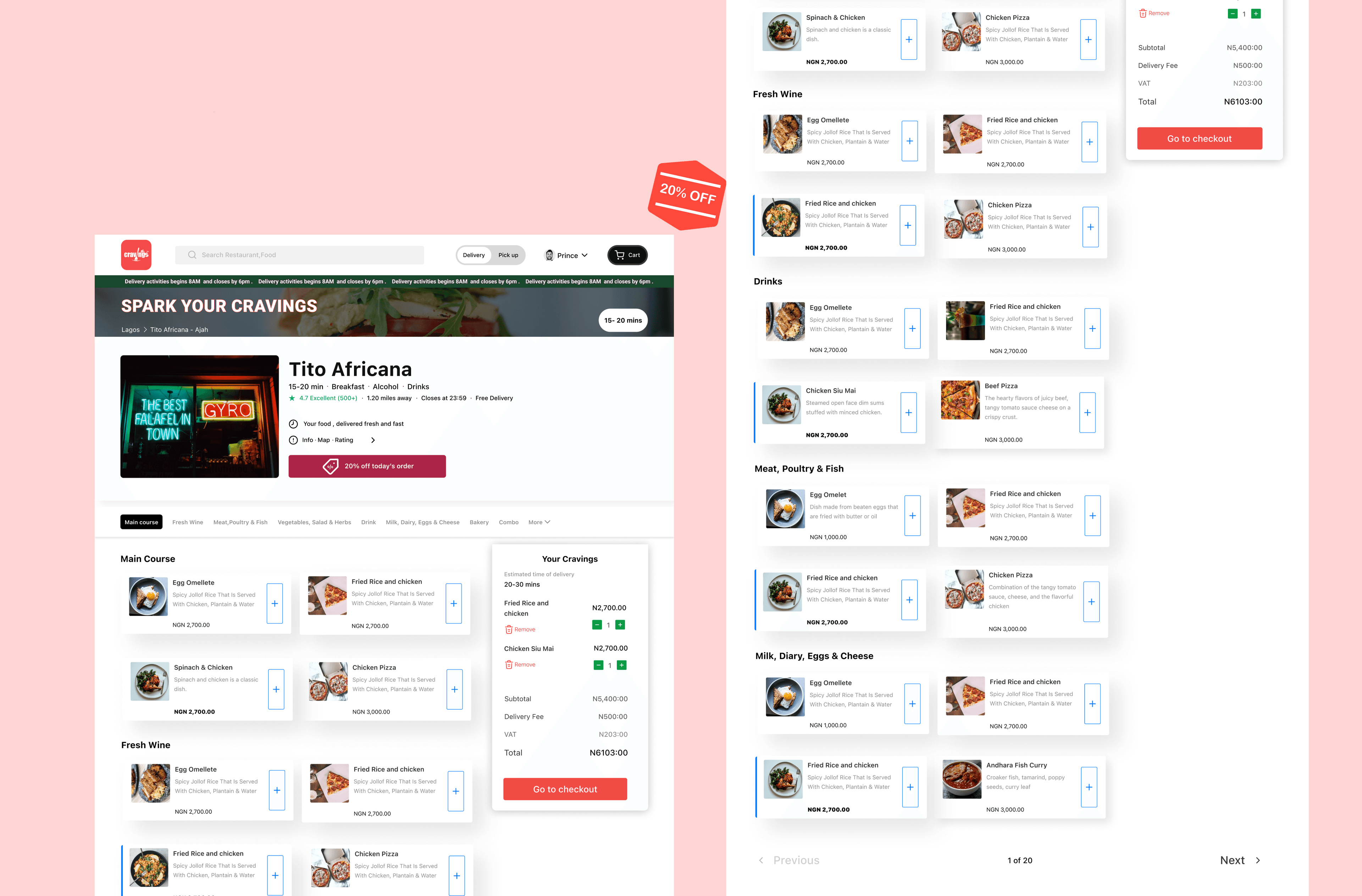 Cravings landing page