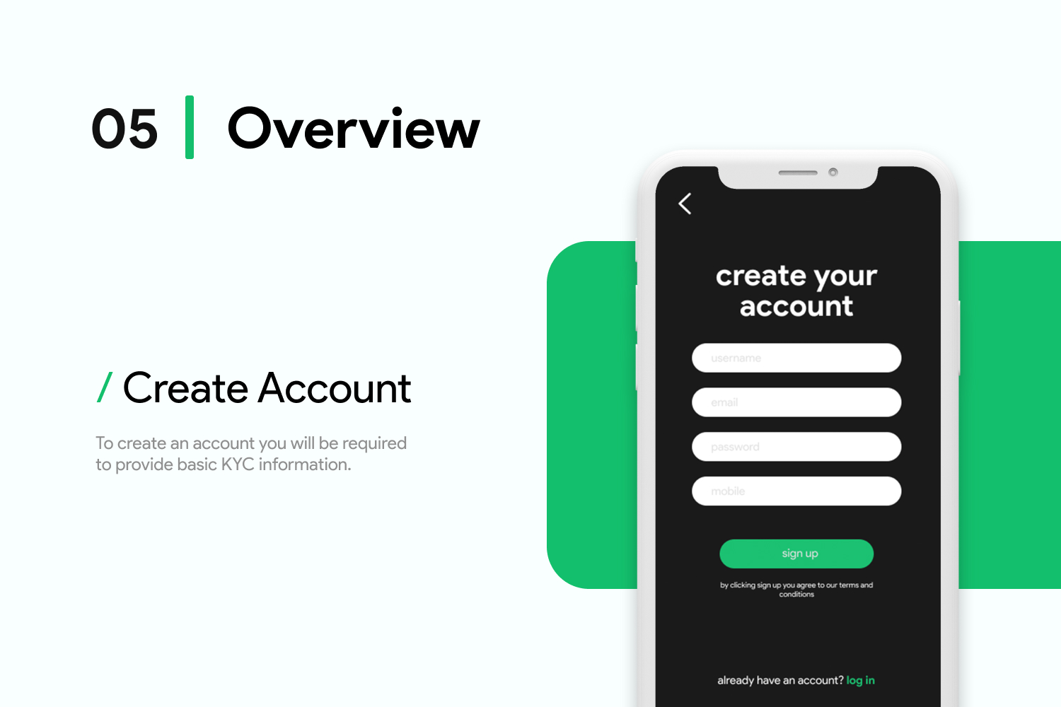 Afro Eats create account screen
