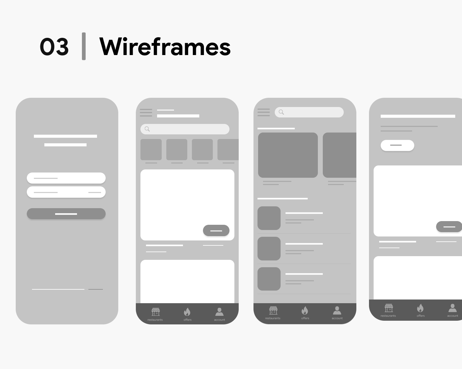 Afro Eats wireframes