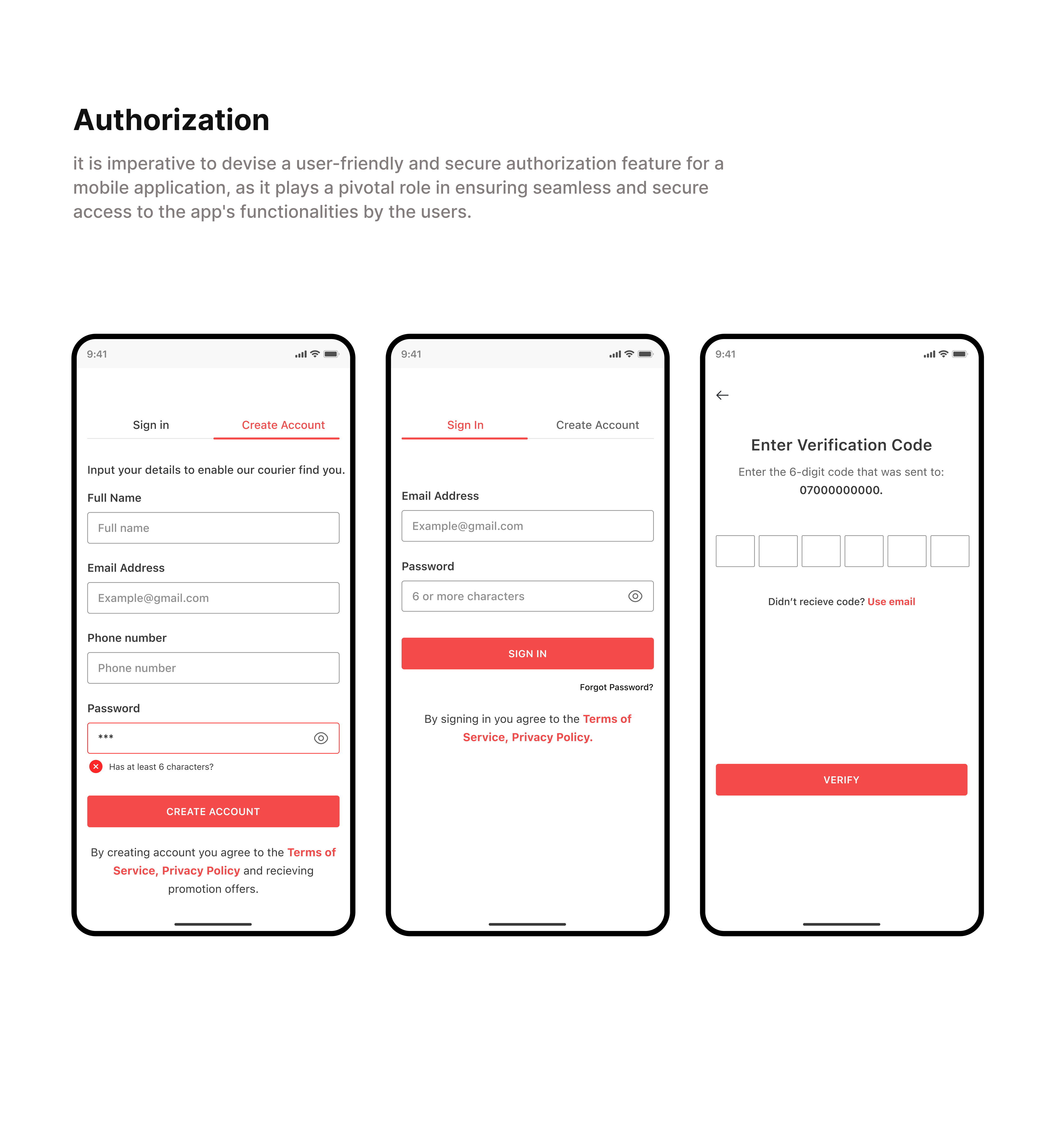 Cravings sign-up and authorization flow
