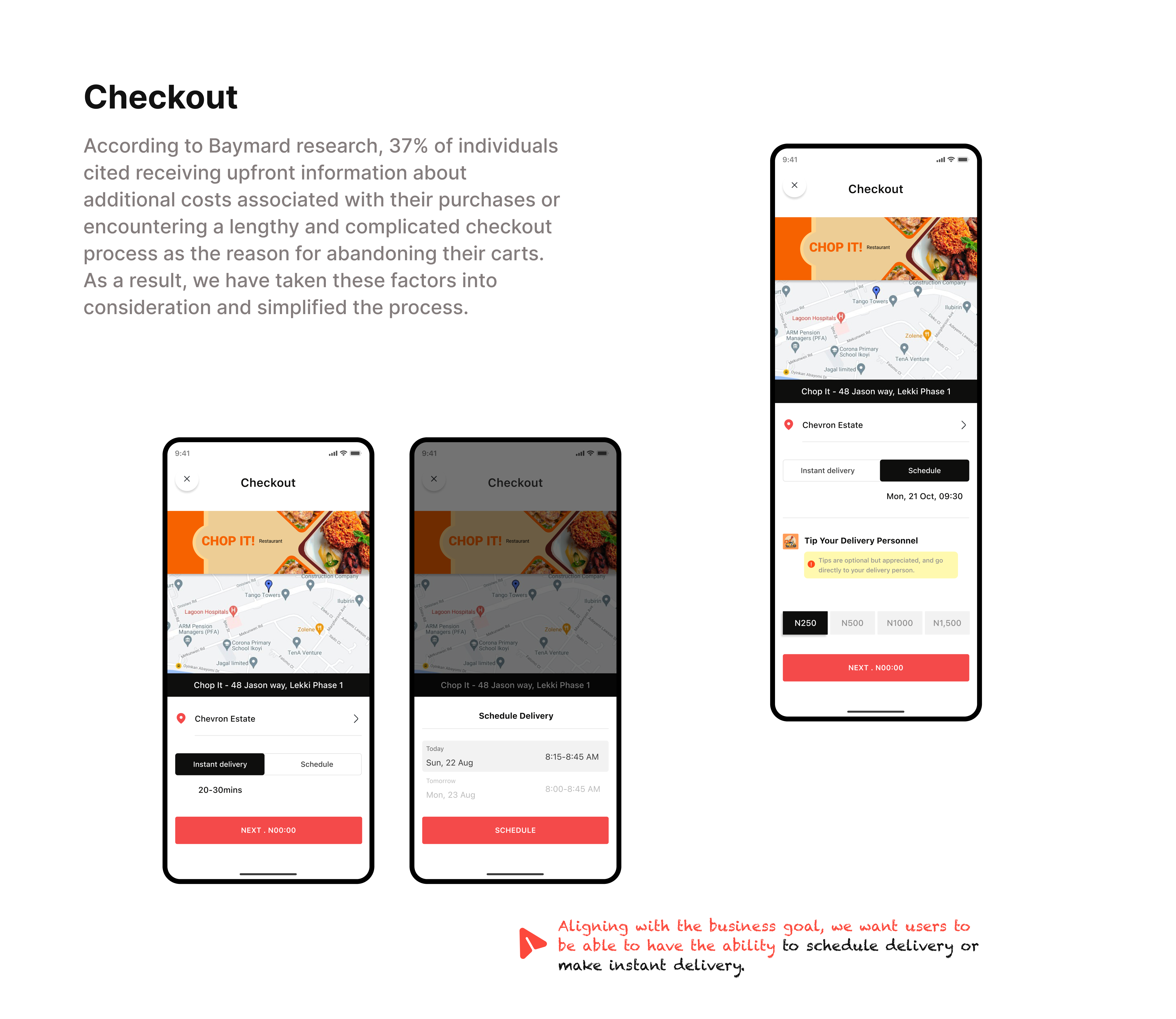 Cravings checkout flow