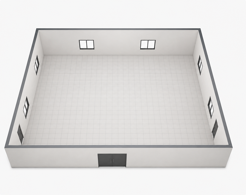 Empty event floor plan